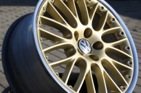 BBS 2teilig- Stern BBS racing Gold-Horn poliert