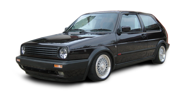 2er Golf in Schwarz mit Coolen Felgen