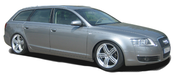 Audi A6 auf 19 Zoll RS6 Felgen mit FK Gewindefahrwerk härteverstellbar